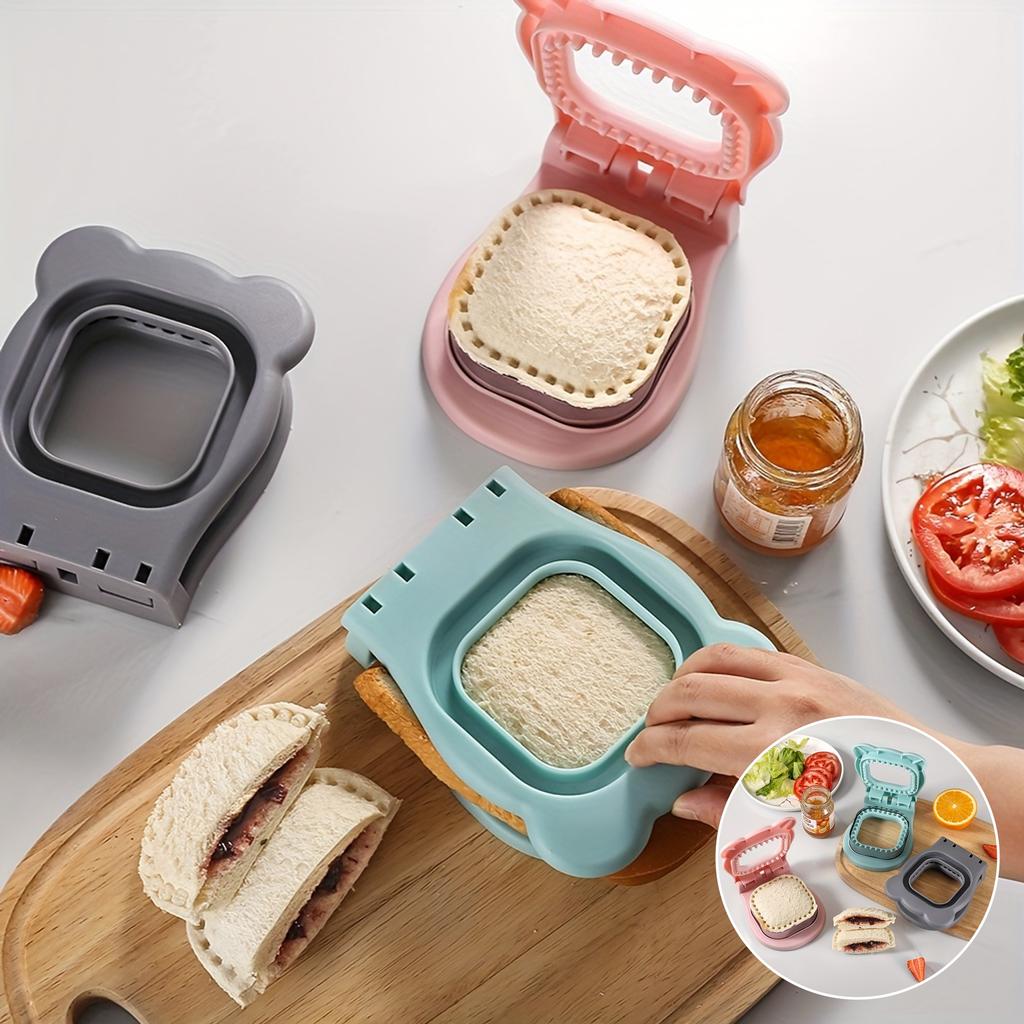 1 stk Kraftig manuell smørbrødskjærer - Rustfritt stål (430) med presise skjærekanter for perfekt firkantede smørbrød, brød, matbokser