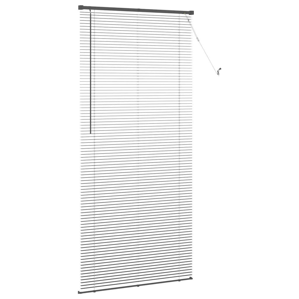 Venetian Blind Silver Grey 213 x 80 cm 25 mm PVC