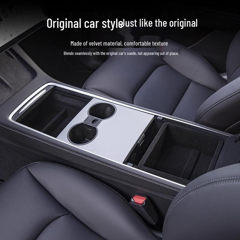 Tesla Model Y/3 Center Console Tray: Armrest Storage Accessory