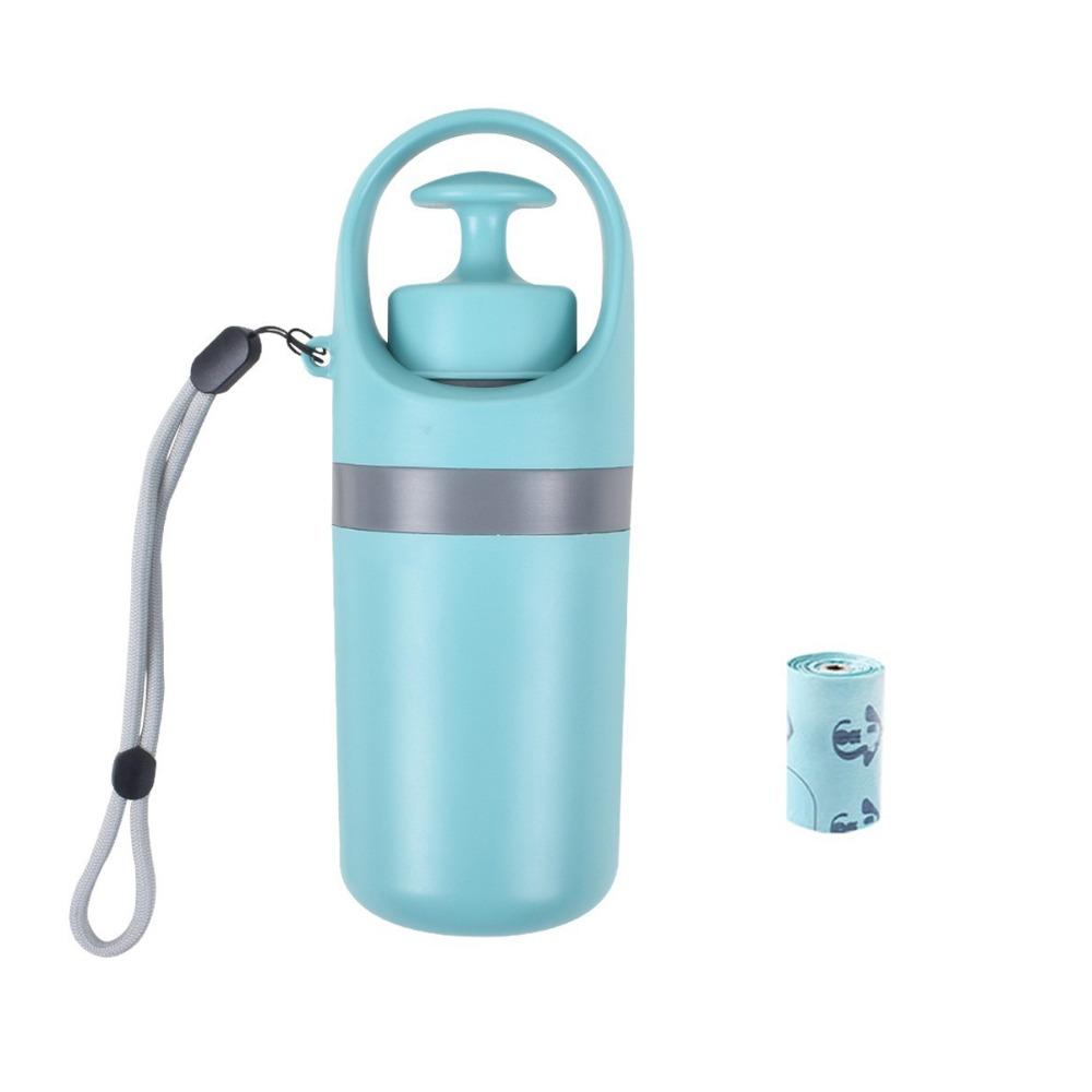 

New Portable Dog Pooper Scooper No Touch with Bag Attachment Claw Grabber Pickup Tool Leak-Proof Waste Storage Container синій