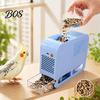 Vogelkäfig Futterzubehör Elektrischer Vogelfutterschalen-Separator, Futterbläser, Transparenter Haustierfutterspender Automatischer Hirse-Schalen-Abscheider