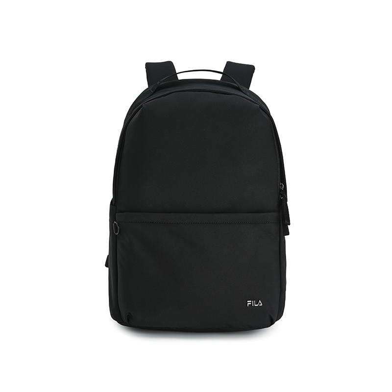 FILA Heritage Simple Versatile Commuter Backpack Fabric Backpack Regular Black Women backpack F13W618170FBK Jet Black