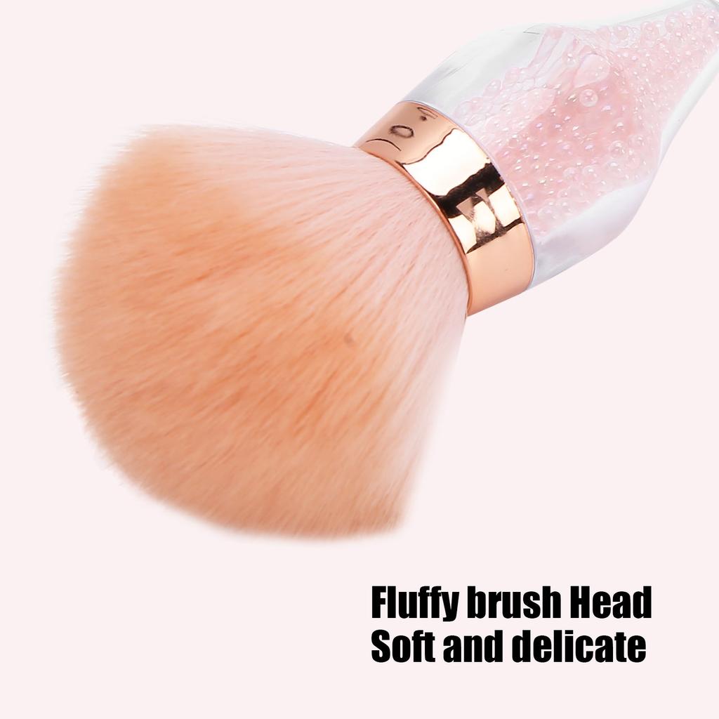Professional Nail Art Dust Removal Brush Portable Blusher Loose Powder Brush Manicure Tool