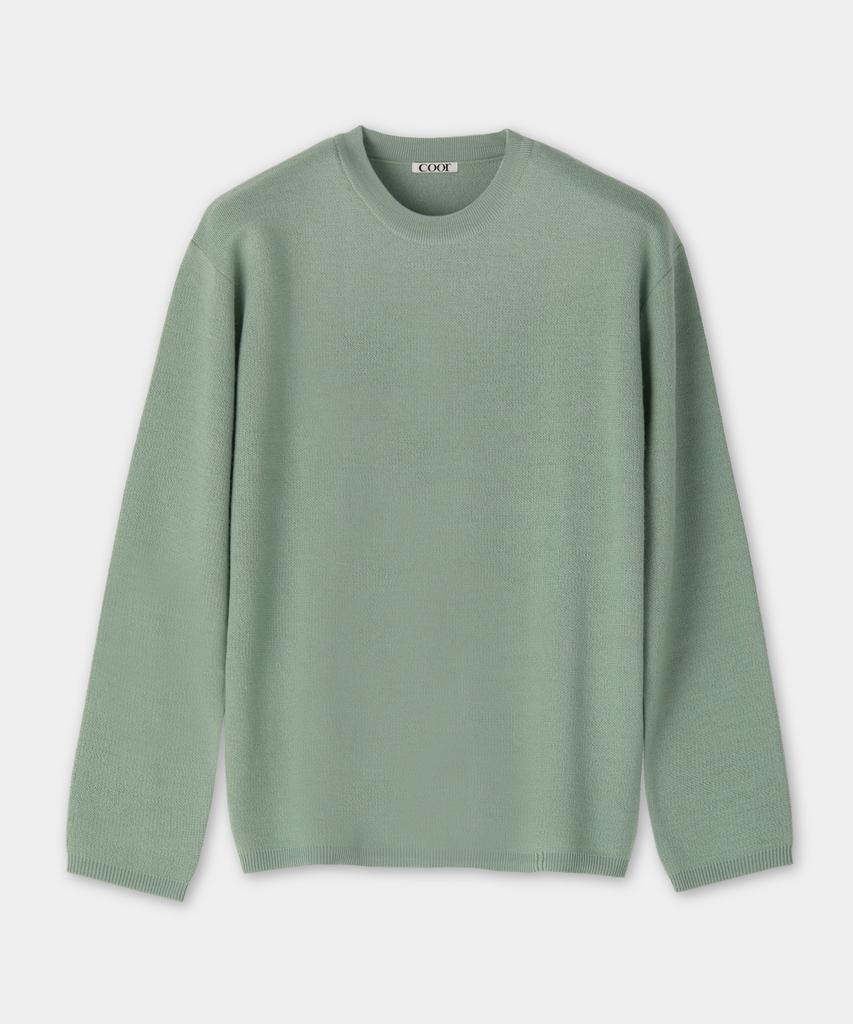Kueo Topfeel Wool Round Knit (Dusty Green)