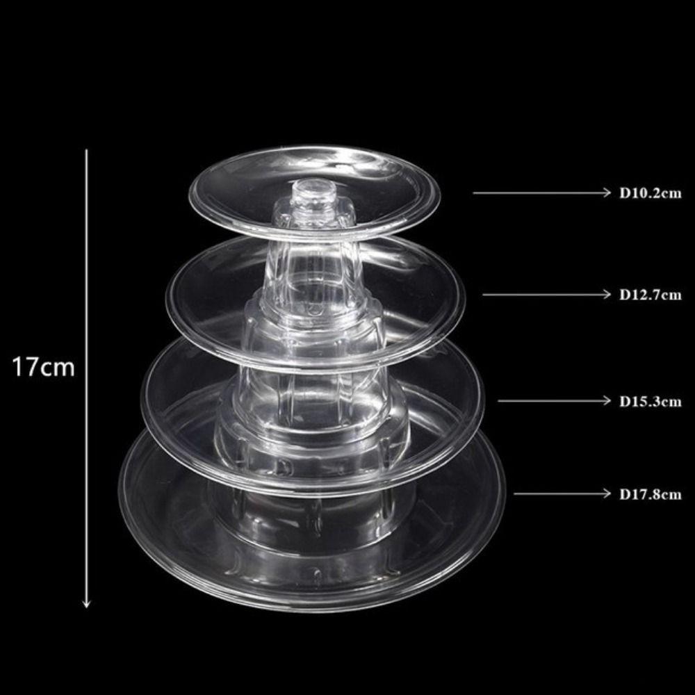 PET Material Macaron Display Stand Clear Cake Placing Rack Cupcake Tower Rack  Birthday C