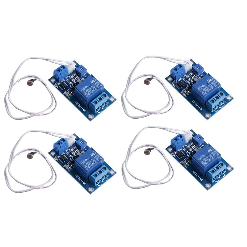

4X 12V Light Control Switch Photoresistor Relay Module Detection Sensor XH-M131-B61B синій