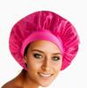 Shower Wide Brim Elastic Satin Hair Care Cap - Women's Sleep, Salon, and Shower Use