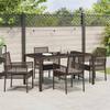 Garden Dining Set 5 pcs Brown Poly Rattan