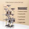 Hoopet Luxury Multi-Level Cat Tree with Condo and Scratching Post