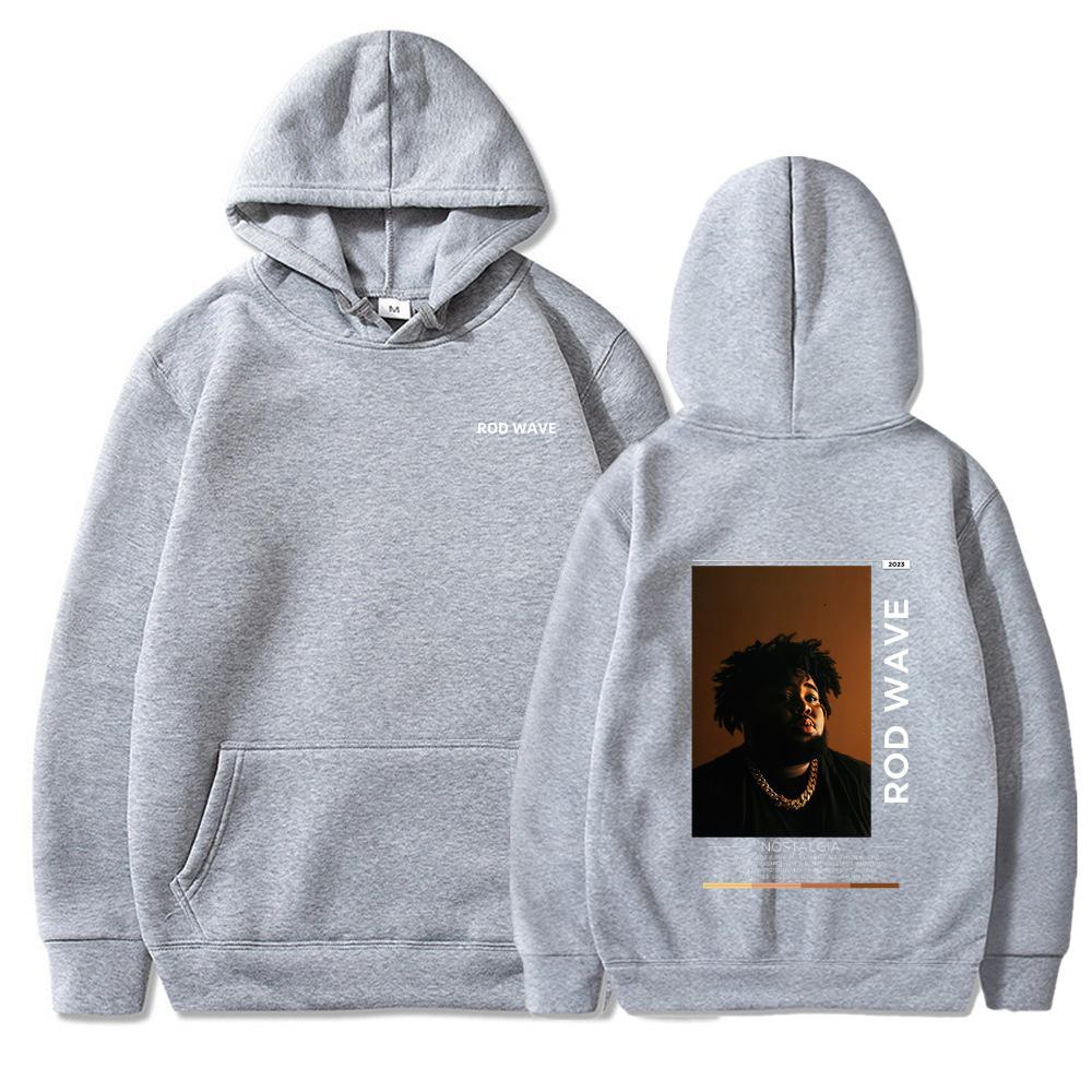Rod Wave Nostalgia Essential Hoodies Men Women Hooded Sweatshirts Fashion Hip Hop Casual Pullovers Autumn Boys Girls Black Streetwear Hoodie