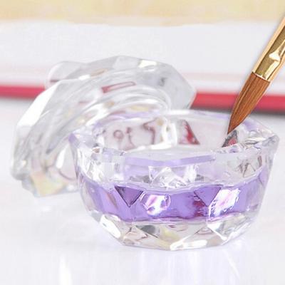 Strumento per lo styling del manicure Tazza trasparente per piatti fai da te trasparente Dappen con coperchio