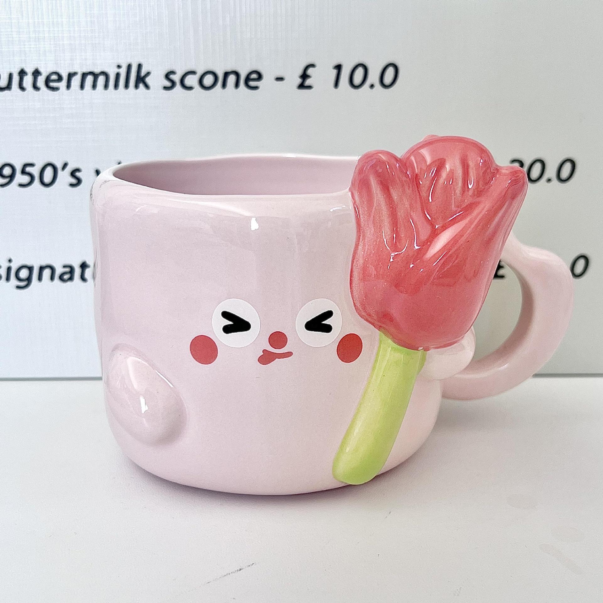 

Birthday gift for girls Tulip elf cup Couple ceramic mug Girlfriend souvenir gift box 301-400ml