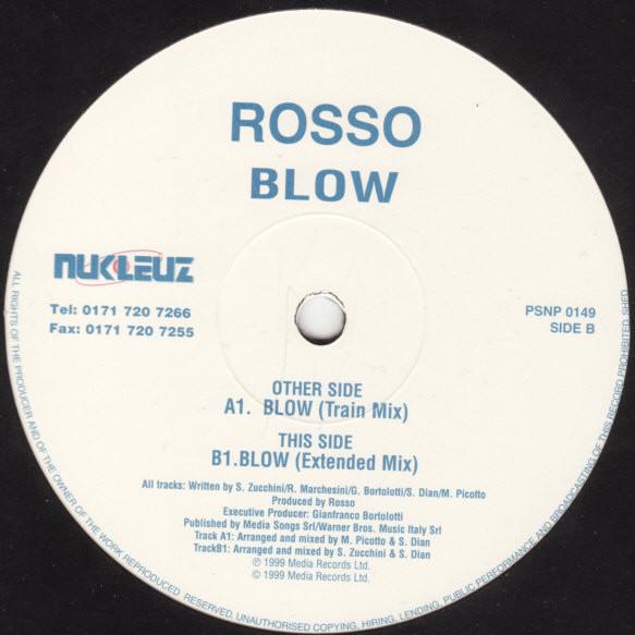 

12inch Record ROSSO - Blow PSNP0149 Nukleuz 1999 UK Dance & Electronica Used