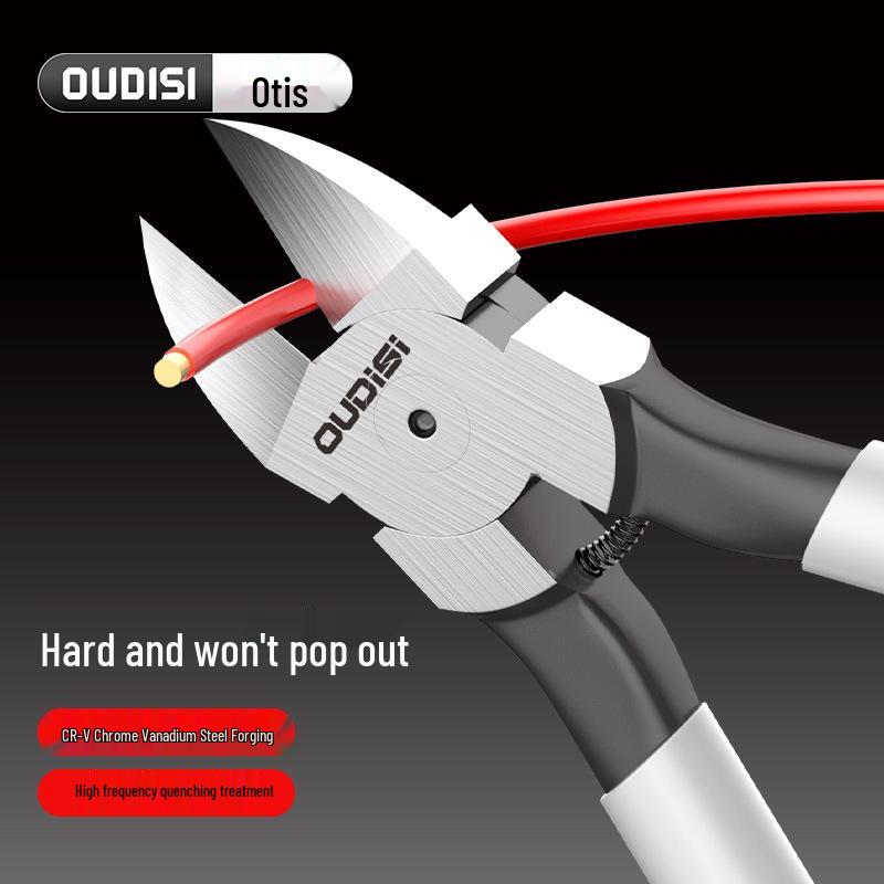Industrial Grade Angled Cutters: High Hardness Offset Thin Jaw Pliers for Electricians and Electronic Models