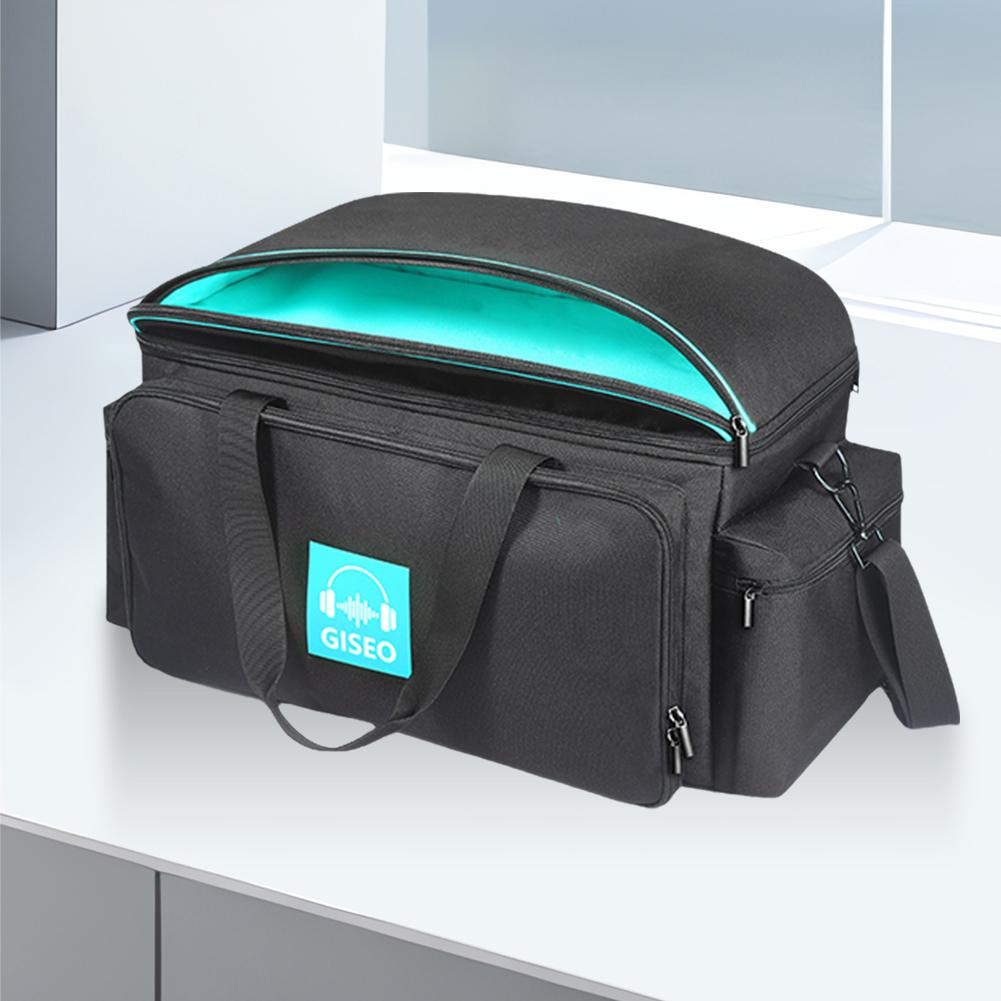 DJ Cable File Bag Large Capacity DJ Bag with 4 Detachable Dividers DJ Cabel Organizer Case for Sound Equipment DJ Gear Musician