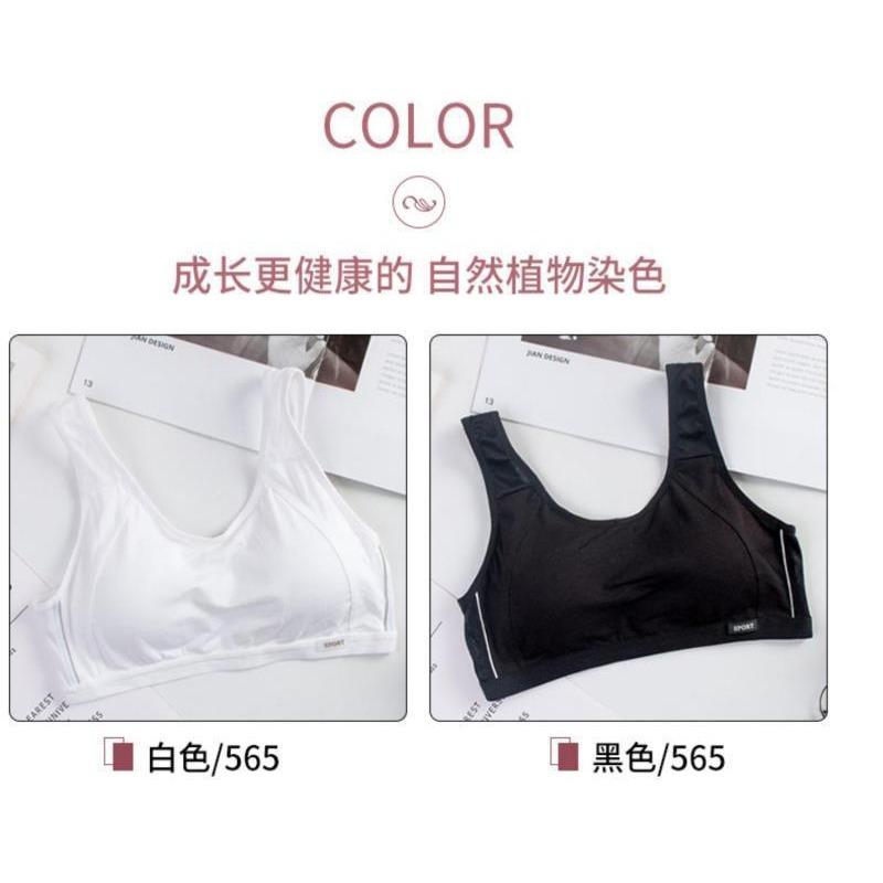 Teenage Junior High School Girls Puberty Thin Breathable Large Size Backless Vest Bra