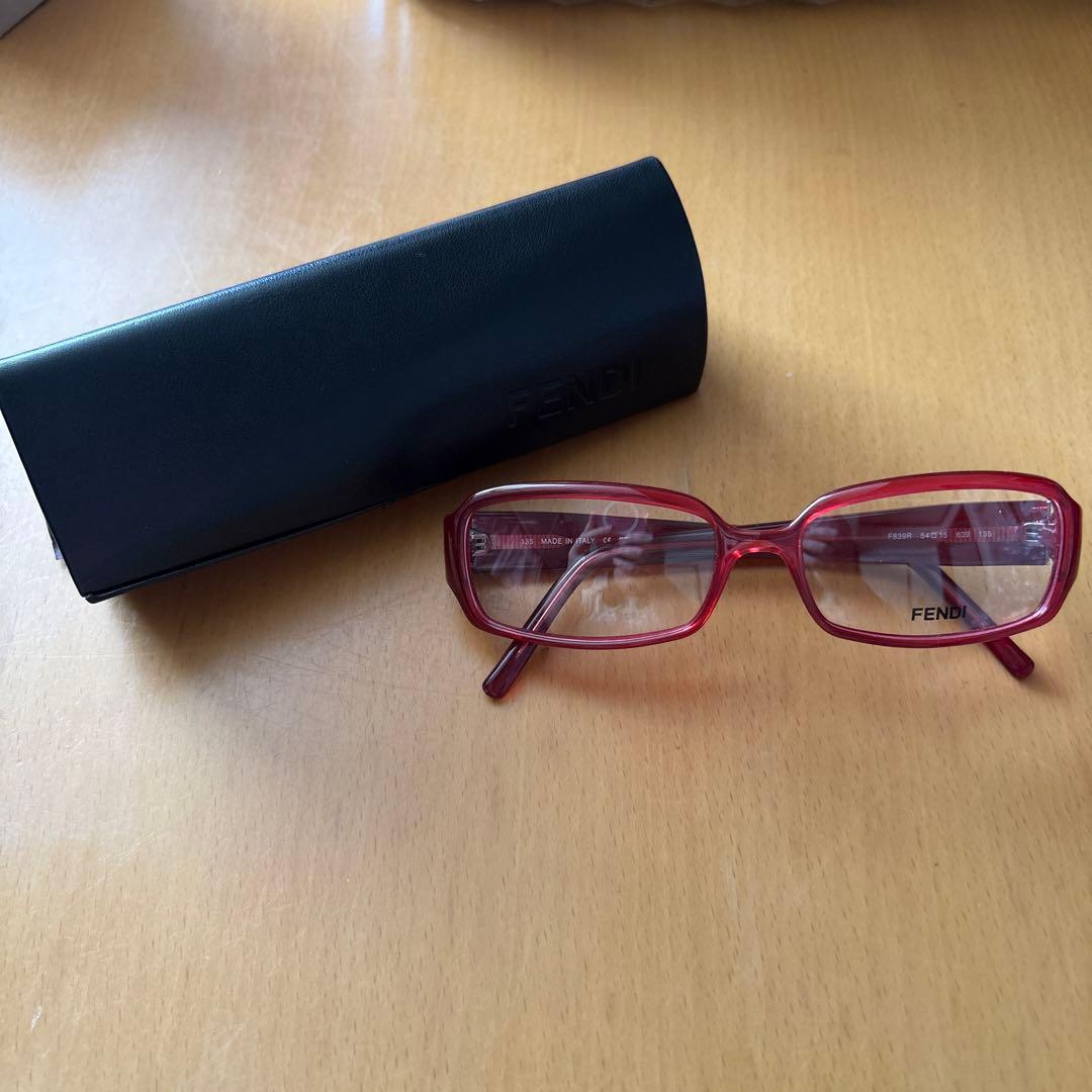 Used Fendi red glasses frames