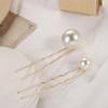 Jewelry Metal Wedding Bridal Hair Style Tools Hair Accessories Pearl Hair Stick U-shaped Hairpin