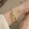 Traditional Phoenix Feather Enamel Bracelet Flower Chinese Cloisonne Bracelet  Gift