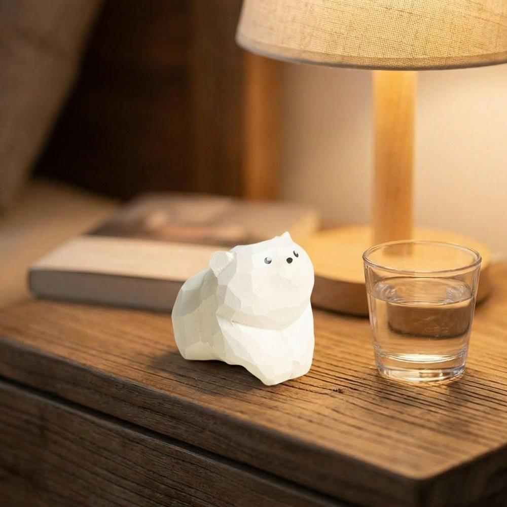 Miniature Bear Desktop Ornament Cute Wooden Bear Figurines Mini Bear Statue  Living Room