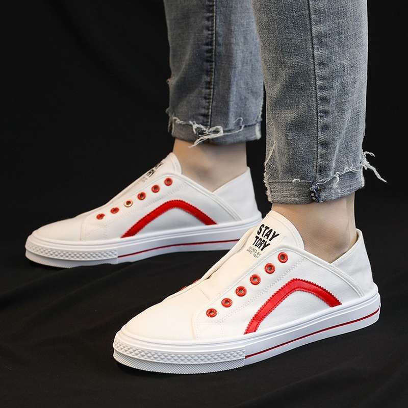 Spring and summer shoes men's one-pedal lazy cloth shoes men's two wear canvas shoes trendy shoes versatile casual board shoes men's shoes