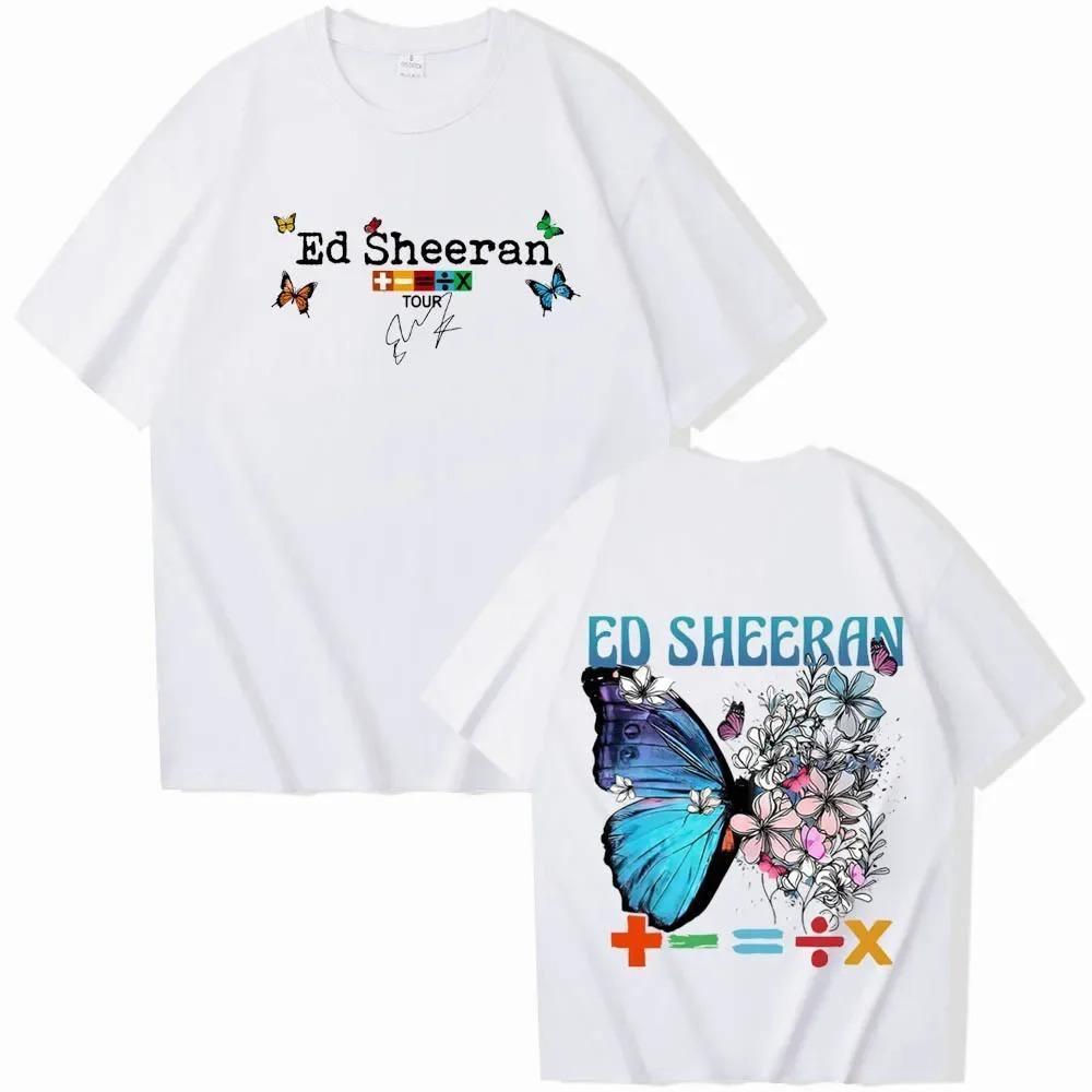 2026 FrühlingSommer ED Sheeran Tour Schmetterlingshemd Harajuku Herren und Damen Fan Geschenk Hochwertiges Bequemes T-Shirt