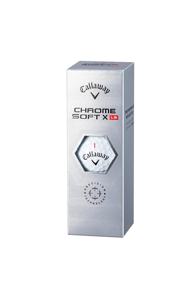 Callaway Golfball CHROME SOFT X LS 2022 1 Dutzend (12 Stück) 4-teiliges Konstruktionsset in Weiß