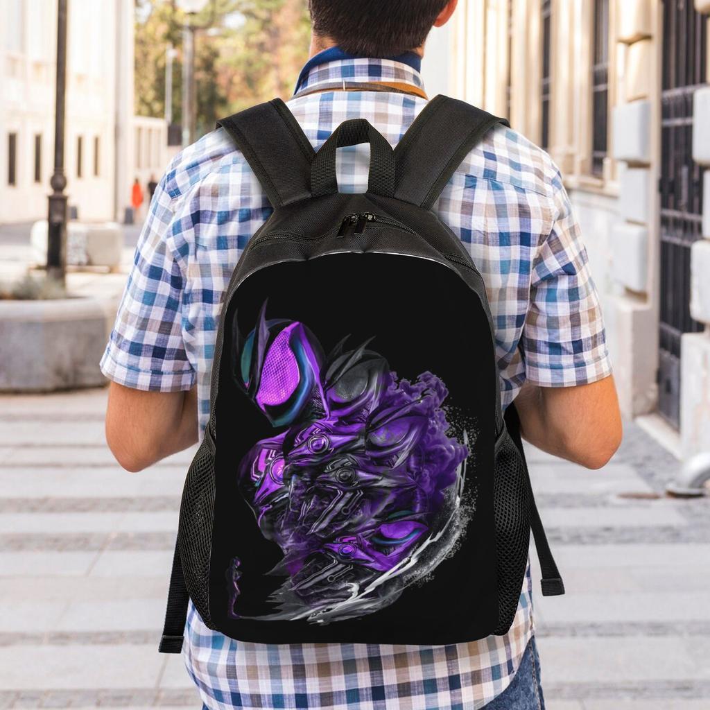 Custom Kamen Riders Backpack Women Men Casual Bookbag for School College Anime Bags