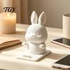 Small Desktop Phone Stand for Kids Cute Bunny Holder, 3D Printed Animal Mobile Stand, Integrated Rabbit Design Dock Cell Holder Home Office Desk Decor