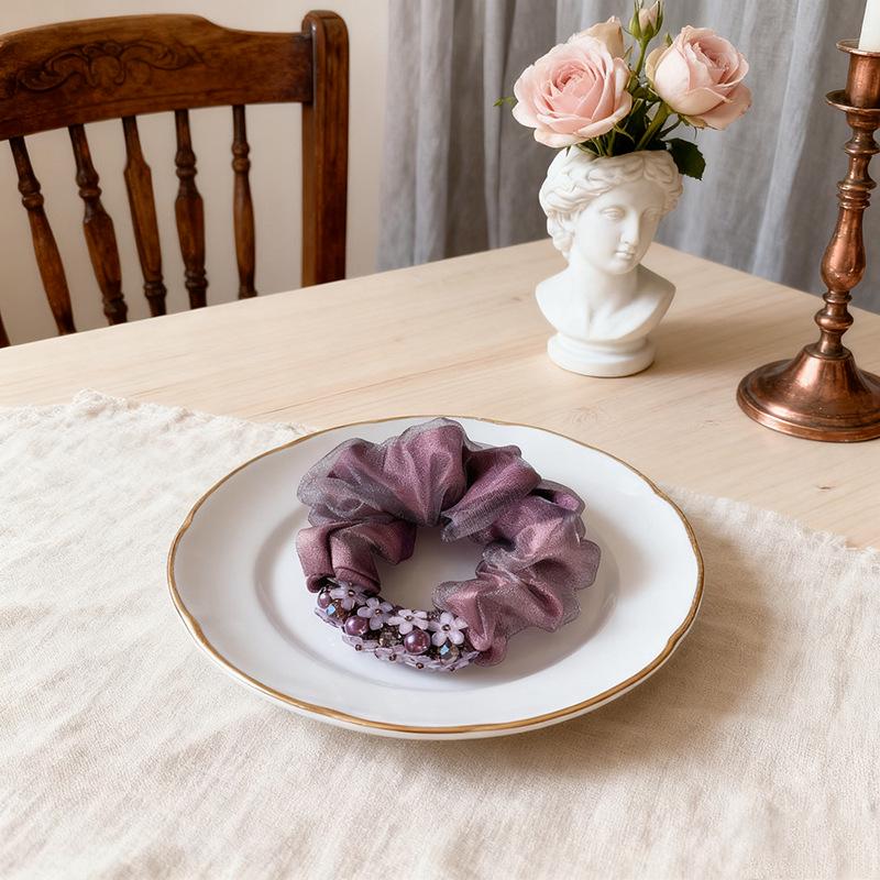 Premium Elastic Mesh Scrunchie - Elegant Fairy Hair Tie for Low Ponytails