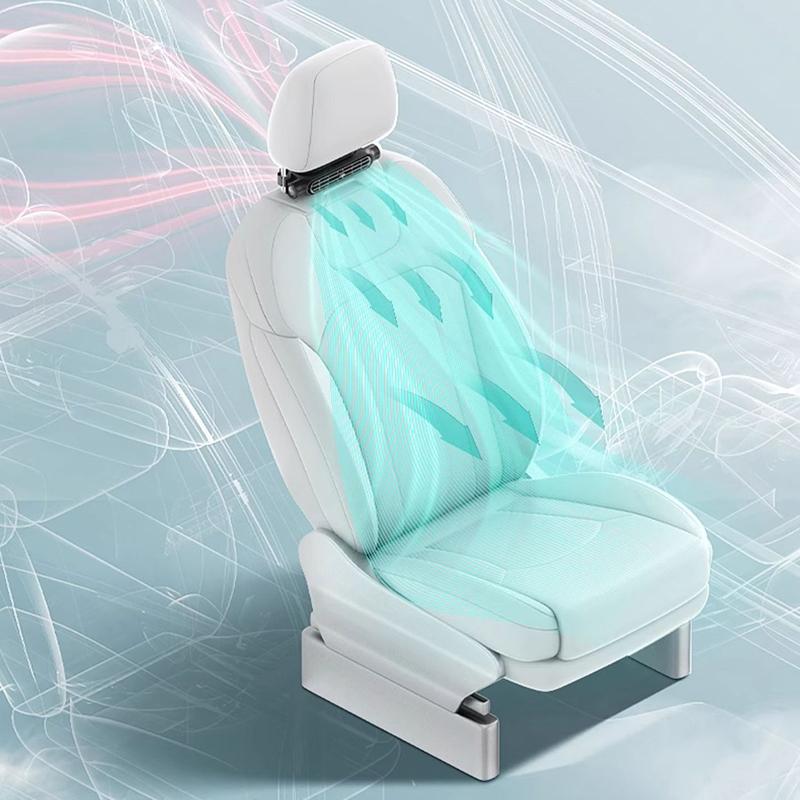 Car Seat Fan USB Rechargeable Mini Fan Car Interior Back Seat Fan Three Grade Wind Speed Adjustable Car Headrest Cooling Air Fan