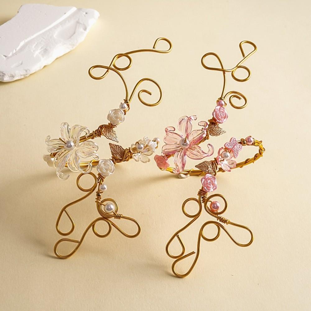 Hollow Out Iris Flower Bracelet Floral Armband Elegant Arm Ring Arm Accessories
