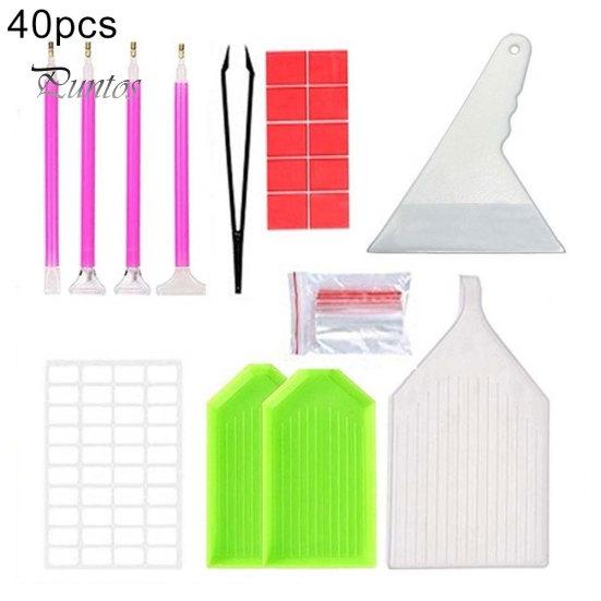 

40/42 шт 5D DIY Алмазная картина крестиком вышивка ручка роликовый лоток набор инструментов 40pcs