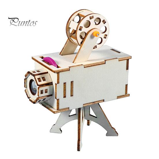 

1 комплект DIY кинопроектор модель комплект ручной работы деревянная головоломка винтажный проектор строительные поделки дети STEM образовательный научный эксперимент игрушка Sets