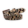 Waist Belt Rhinestones Buckle Leopard Print Chain Costume Belt for Wrap Dress Waist Belt for Suit Skirt Jeans Jewelry
