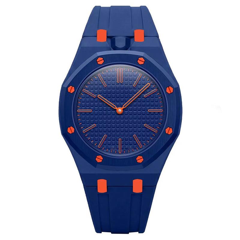Mens Octagonal Quartz Watch With Silicone Strap For Fashion And Casual Wear