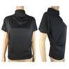 Office Lady Blouse Turtleneck Batwing Sleeves Summer Pure Color Loose-fitting Top for Daily Wear