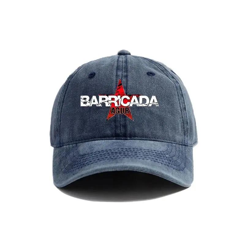 2025 Summer Outdoor Sunscreen Barricada Band Rock Spanish Distressed Baseball Cap Cool Men Retro Summer Adjustable Gift Dad Hat