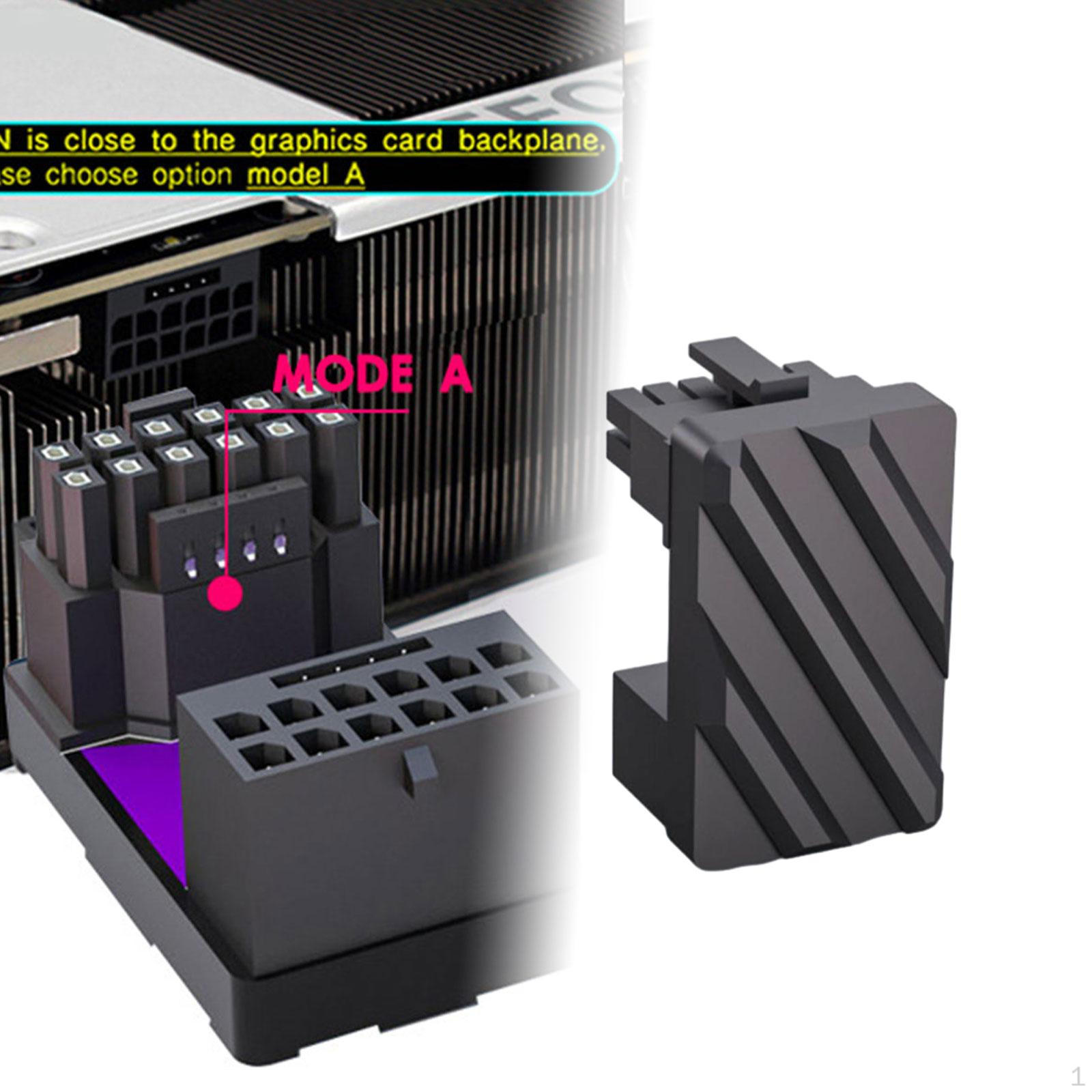 

12vhpwr Угол адаптера питания 180° Корпус из алюминиевого сплава мама-папа для 16-контактного разъема 4090 Black