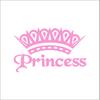 Cute  Pink Princess Crown Vinyl Sticker Car Window Decoration, Elegant Lady Girls Car Decals Laptop Stickers Decor