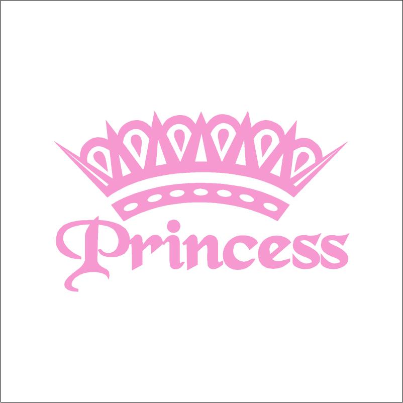 Cute  Pink Princess Crown Vinyl Sticker Car Window Decoration, Elegant Lady Girls Car Decals Laptop Stickers Decor