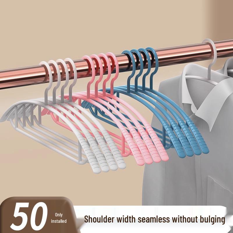 Plastic Non-Slip Clothes Hangers: 100-Pack, Non-Marking, Anti-Shoulder Bump Design, Perfect for Drying and Hanging.