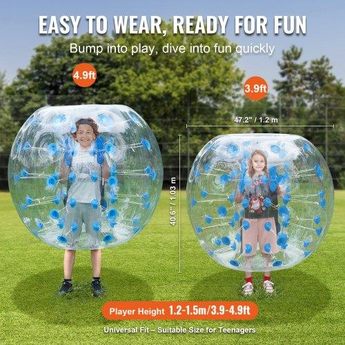 VEVOR Inflatable Bumper Ball 1-Pack, 4FT/1.2M Body Sumo Zorb Balls for Teen & Adult