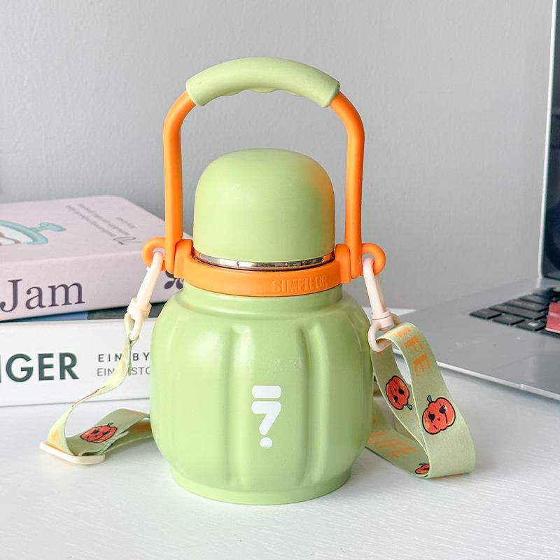 New popular pumpkin cup large-bellied portable insulated cup mini cute large-capacity insulated cup large-bellied cup