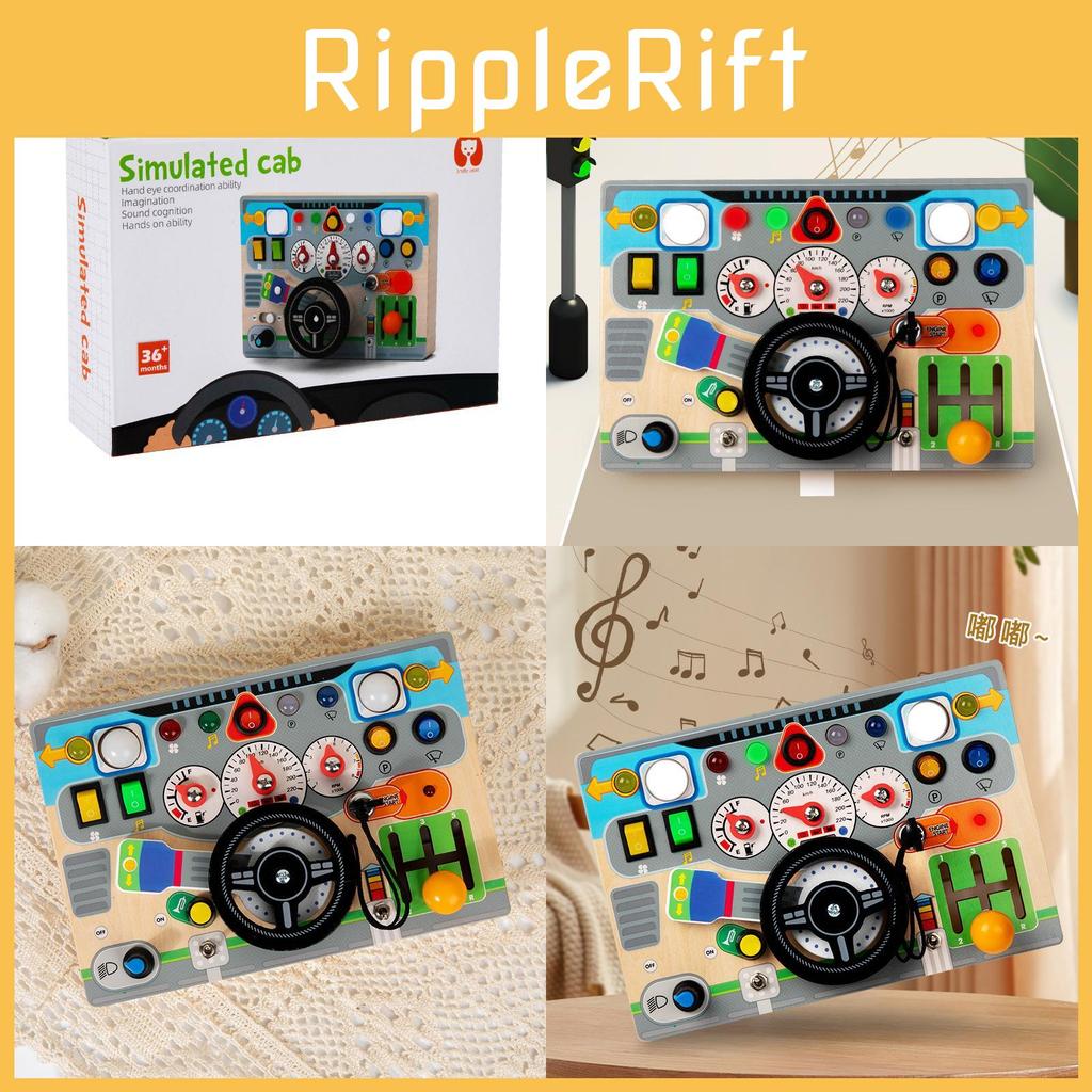 Lernspielzeug aus Holz für Kleinkinder mit elektronischem Lenkrad