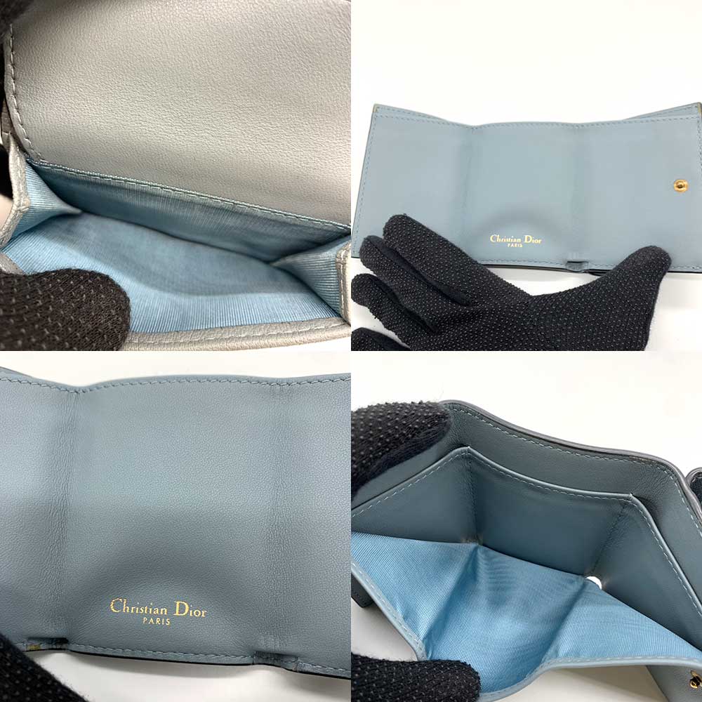 Used Dior saddleTri-fold wallet leather Women