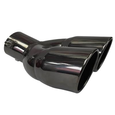 MIMIA Muffler Cutter, 2-Piece Car Muffler, Tail Pipe, Dress Up, Stainless Steel, Titanium (Gun Metallic)