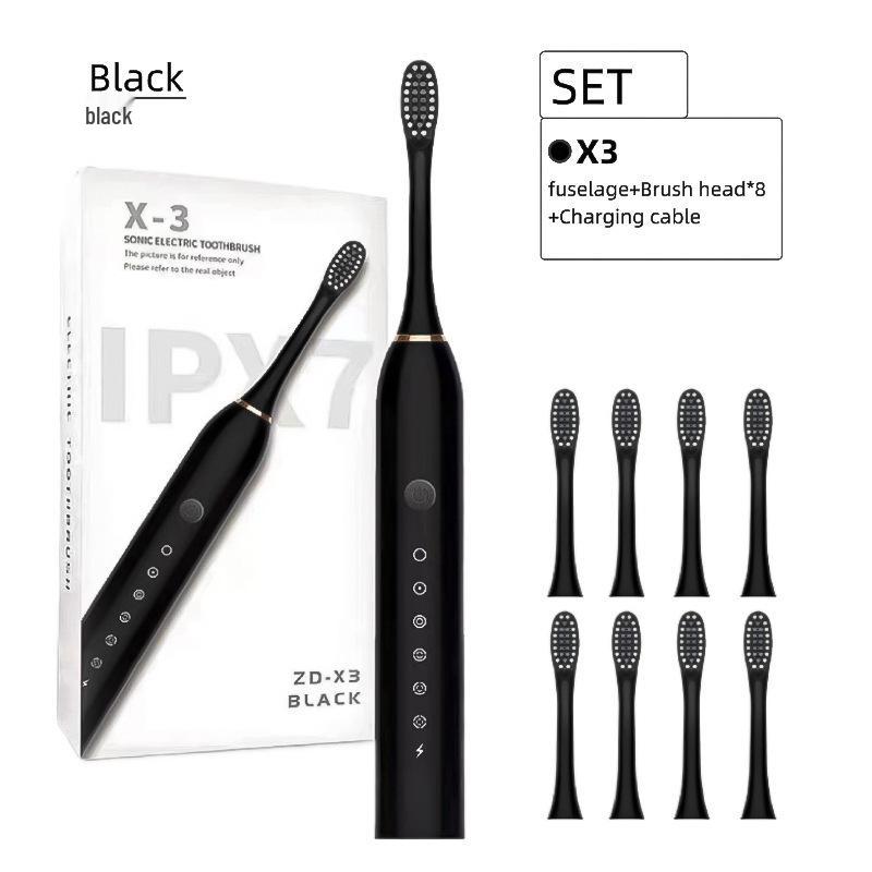 Universal Electric Toothbrush Set: Soft Bristle, Portable, for Adults & Children