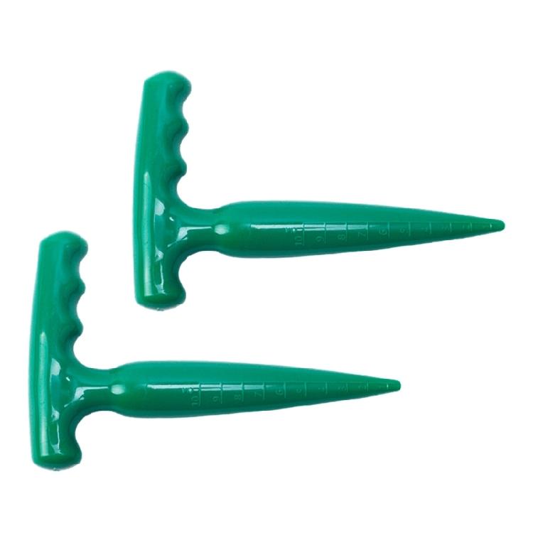 Hand Dibber Plastic Planter Tool With Plastic Handle Garden Dibber for Sowing Transplanting Planting темно-зеленого