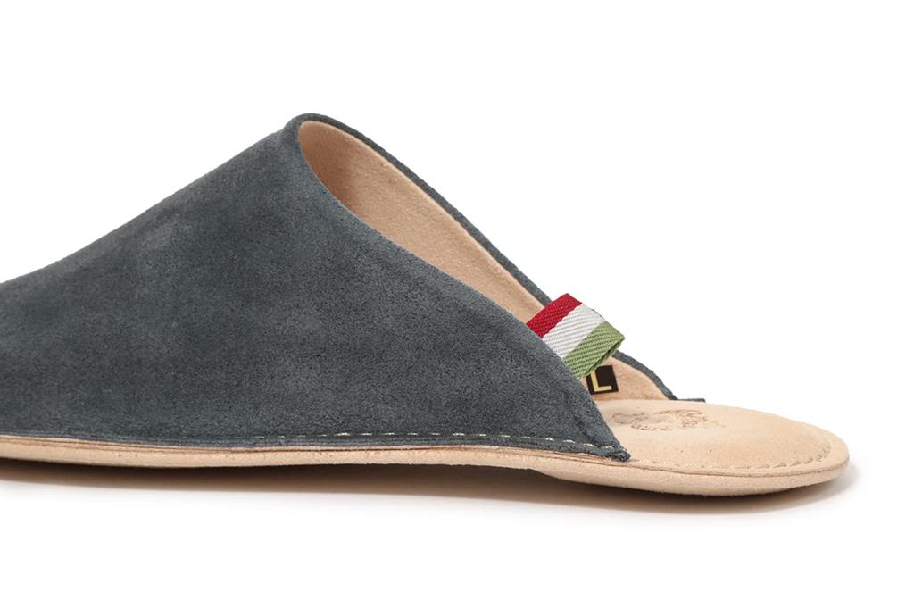 UMAYA Room Leather Genuine Made in Size S [Orobianco] Shoes, Slippers, Leather, Japan, Unisex, Gray/Suede,
